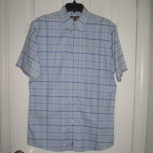 Nordstrom Mens S/S Blue Cotton Button-down Dress Shirt NWOT - Size Medium